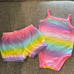 Garanimals ombré spaghetti strap onesie with shorts